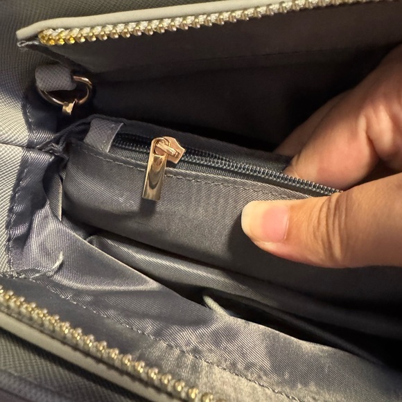 grey faux leather laptop purse/bag - Picture 9 of 15